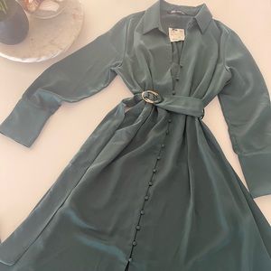 Zara green dress color … brand new